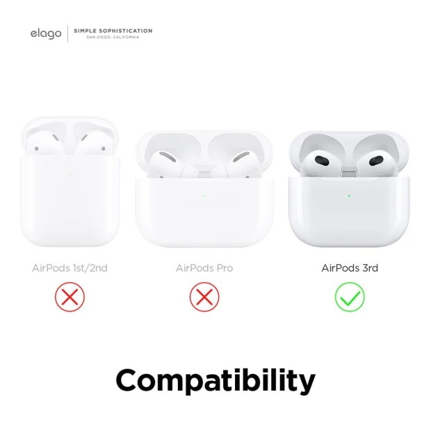 Чехол для наушников Full Silicone Case Apple AirPods 3 (02) Ultra Violet