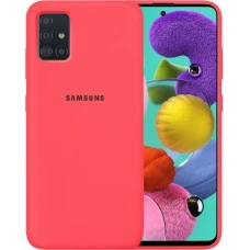Силикон Original 360 Case Logo Samsung Galaxy A51 (2020) (Клубничный)