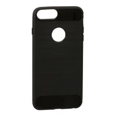 Силикон Polished Carbon Apple iPhone 6/7/8 Plus (черный)