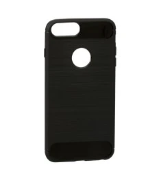 Силикон Polished Carbon Apple iPhone 6/7/8 Plus (черный)
