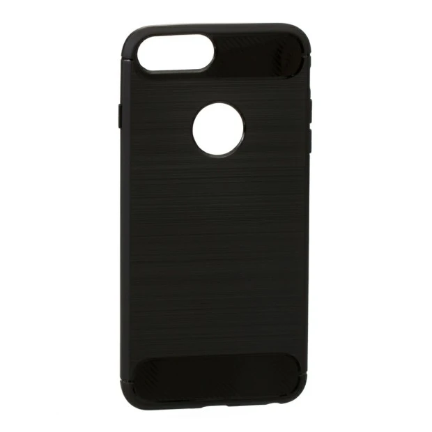Чехол Силикон Polished Carbon Apple iPhone 6/7/8 Plus (черный)