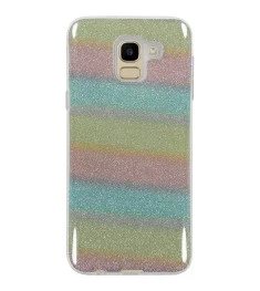 Силикон Glitter Samsung Galaxy J6 (2018) J600 (Радуга)