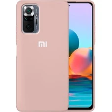 Силікон Original 360 Case Logo Xiaomi Redmi Note 10 Pro / Note 10 Pro Max (пудровим)
