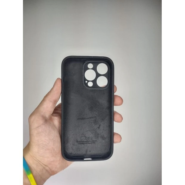 Оригінальний силіконовий чохол RoundCam для Apple iPhone 14 Pro (07) чорний