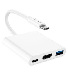 Переходник Borofone DH4 Type-C to HDMI+USB3.0+USB-C