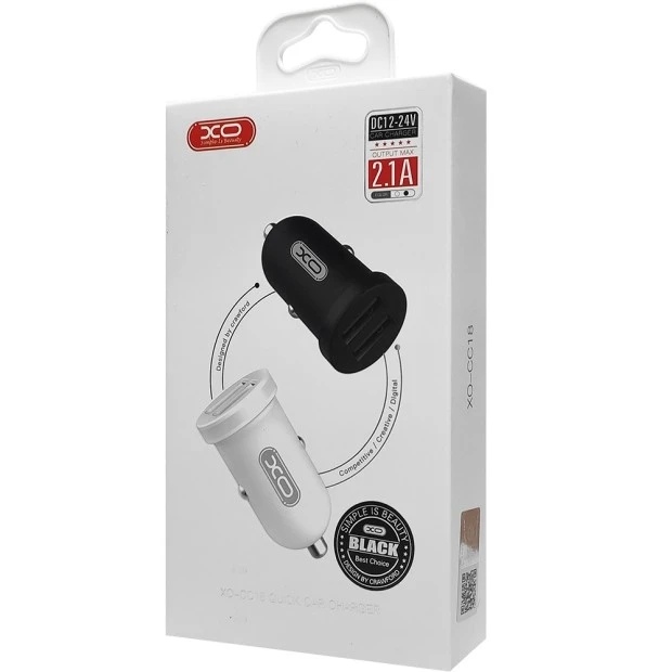 АЗУ-адаптер XO CC18 2USB 2.1A (Белый)