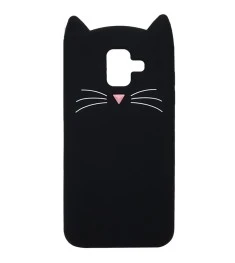Силикон Kitty Case Samsung Galaxy A6 (2018) A600 (чёрный)
