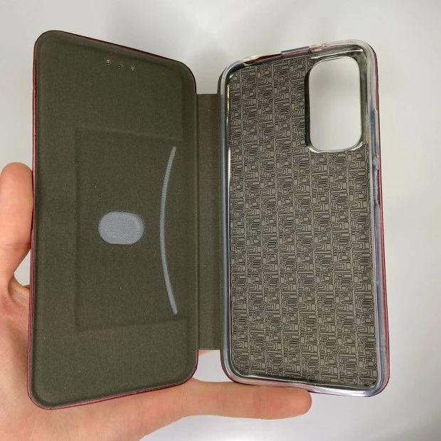 Чехол-книжка Оригинал Xiaomi Redmi Note 11 / Note 11S (Бордовый)
