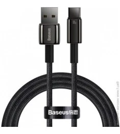 USB-кабель Baseus Tungsten Gold 100W (1м) (Type-C) (Чорний) CAWJ000001