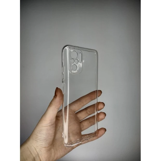 Силіконовий чохол WS для Xiaomi Redmi Note 10  /  Note 10S (з заслінкою для камери) (Прозорий)