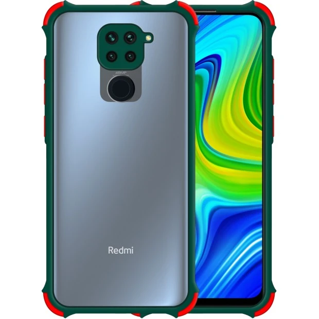 Чехол Armor Frame Xiaomi Redmi Note 9 / Redmi 10x (Тёмно-зелёный)