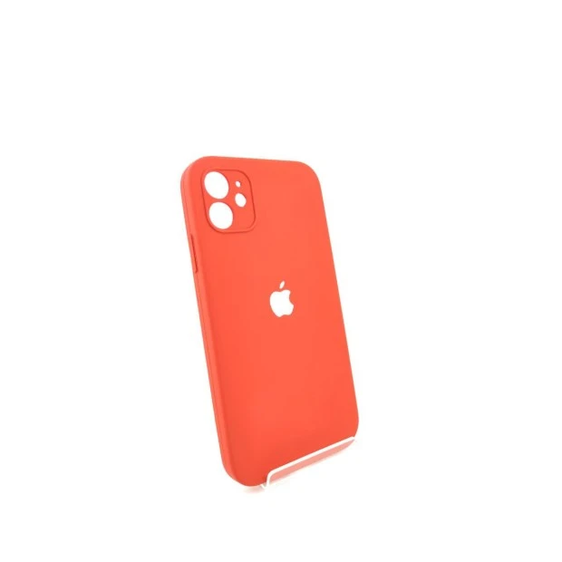 Оригінальний квадратний круглий силіконовий чохол для Apple iPhone 11 (Паприка)