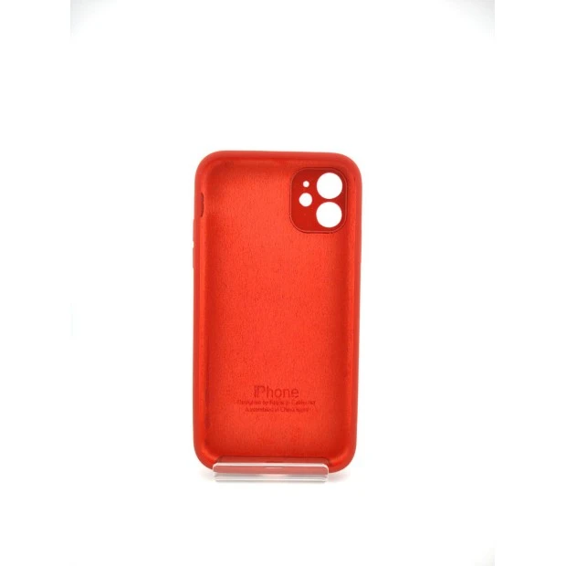Оригінальний квадратний круглий силіконовий чохол для Apple iPhone 11 (Паприка)