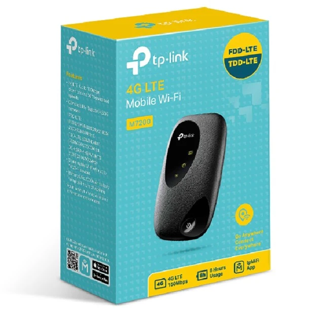 Мобильный Wi-Fi роутер-модем 4G TP-Link M7200 (Black)