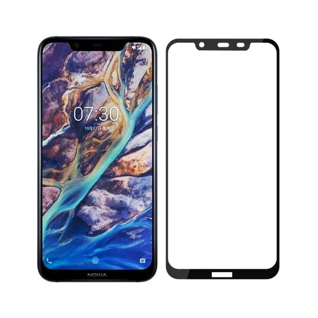 Захисне скло 5D Standard для Nokia 7.1 Plus Чорне