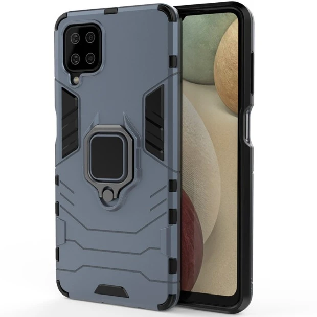 Бронь-чохол Ring Armor Case Samsung Galaxy A12 (2020) (Пилова бірюза)