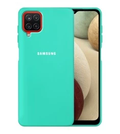 Силикон Original 360 Case Logo Samsung Galaxy A12 (2020) (Бирюзовый)