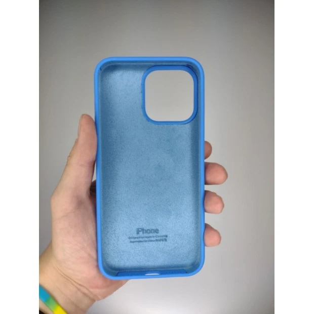 Силіконовий оригінальний чохол Apple iPhone 15 Pro Max (12) Королівський Синій