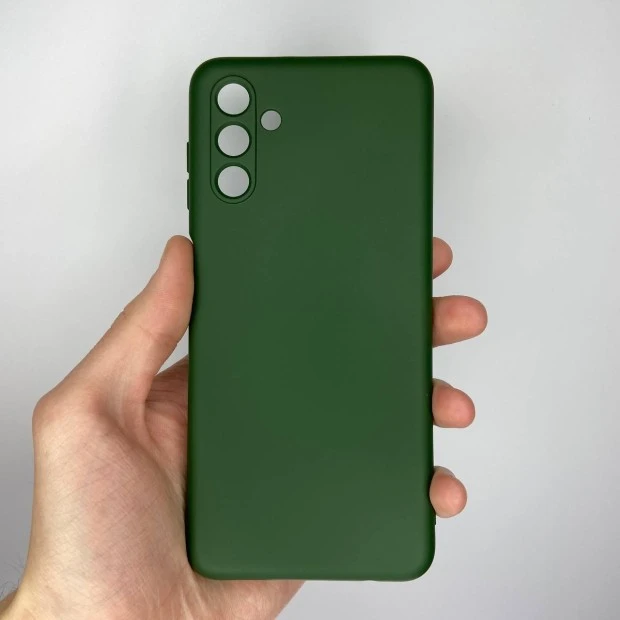 Силіконовий Original 360 чохол для Samsung Galaxy A04S (2022) (ShutCam) (Темно-зелений)