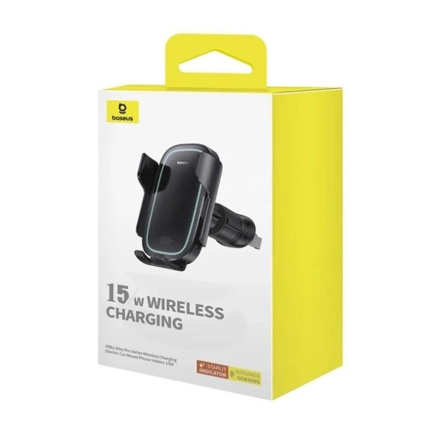 Автодержатель Baseus Milky Way Pro 15W (Чёрный) C40357000111-00