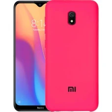 Силикон Original 360 Case Logo Xiaomi Redmi 8A (Малиновый)