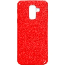 Силикон Glitter Samsung Galaxy A6 Plus (2018) A605 (Красный)