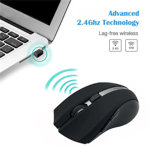 Мышь беспроводная Wireless T-Wolf Q5 (Чёрный)