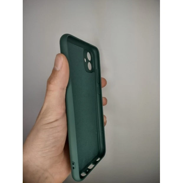 Силіконовий Original 360 Чохол для Samsung Galaxy A04E (2022) (ShutCam) (Темно-зелений)