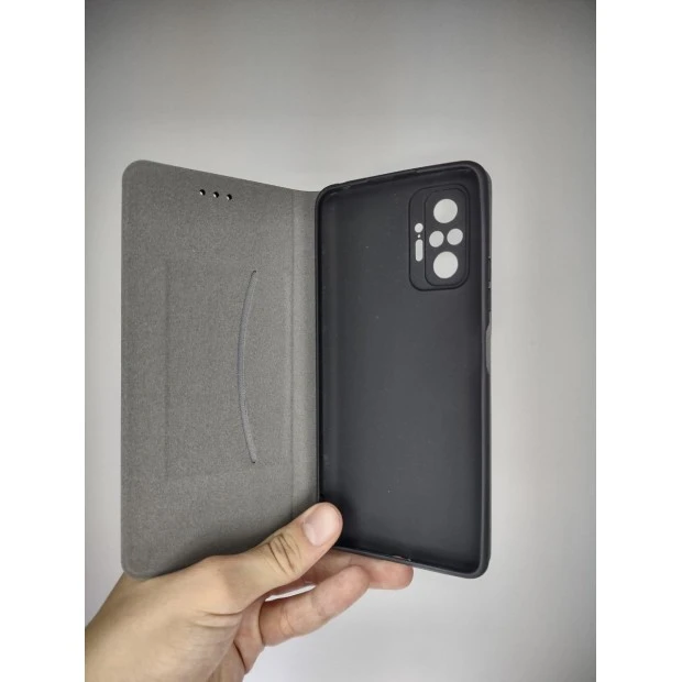 Чехол-книжка Leather Book Xiaomi Redmi Note 10 Pro / 10 Pro Max (Серый)