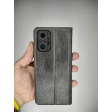 Чехол-книжка Leather Book Xiaomi Redmi Note 10 Pro / 10 Pro Max (Серый)