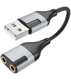 Borofone BV19 OTG Adapter (USB - 2x3.5mm)