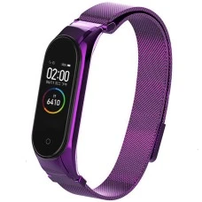 Ремешок Milanese Loop Xiaomi Mi Band 3 / Mi Band 4 (Фиолетовый)