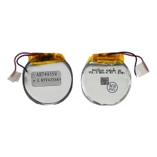 Аккумулятор AST40350 универсальный с контроллером, 3 х 33 х 34 мм (435 mAh) круглый/ для смарт часов