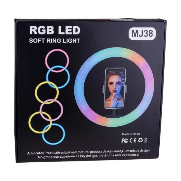 Комплект для зйомки LED-лампа MJ-38 (38 см) RGB (Чорний)