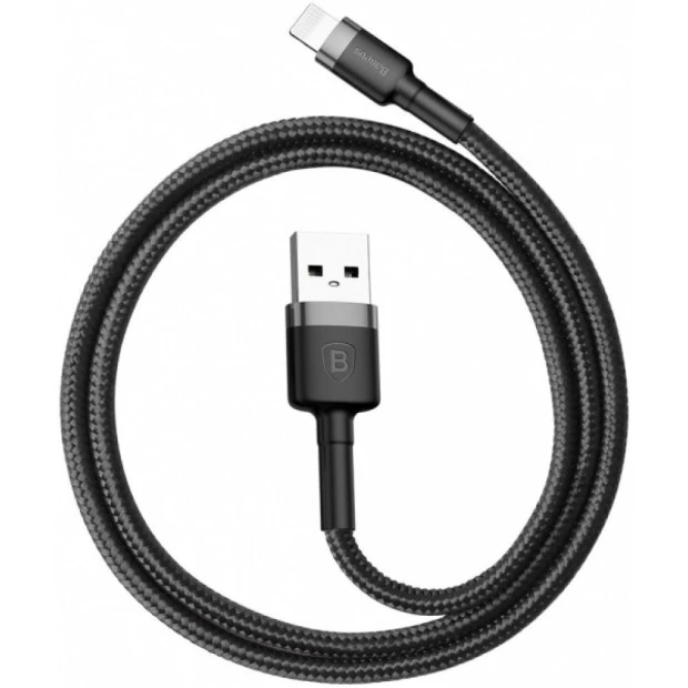USB-кабель Baseus Cafule Metal Data 2.4A (2m) (Lightning) (Чёрный) CALJK-B01