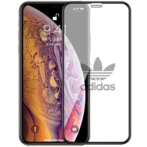 Стекло 5D Picture Apple iPhone X / XS / 11 Pro Black (Adidas)