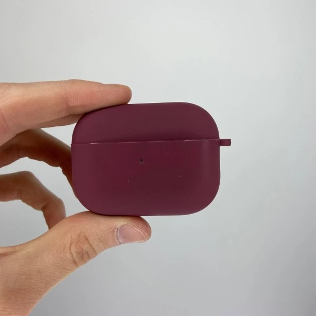 Чехол для наушников Full Silicone Case with Microfiber Apple AirPods Pro (Marsala)