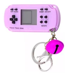 Портативна ігрова консоль Keychain Tetris 23 гри (фіолетова)