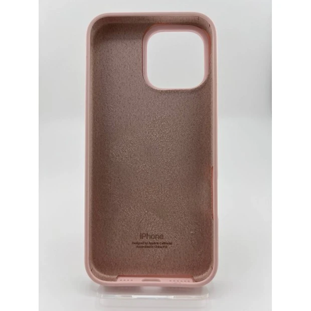 Силіконовий оригінальний чохол круглої форми для Apple iPhone 16 Pro Max (76) кольору крейдово-рожевий.