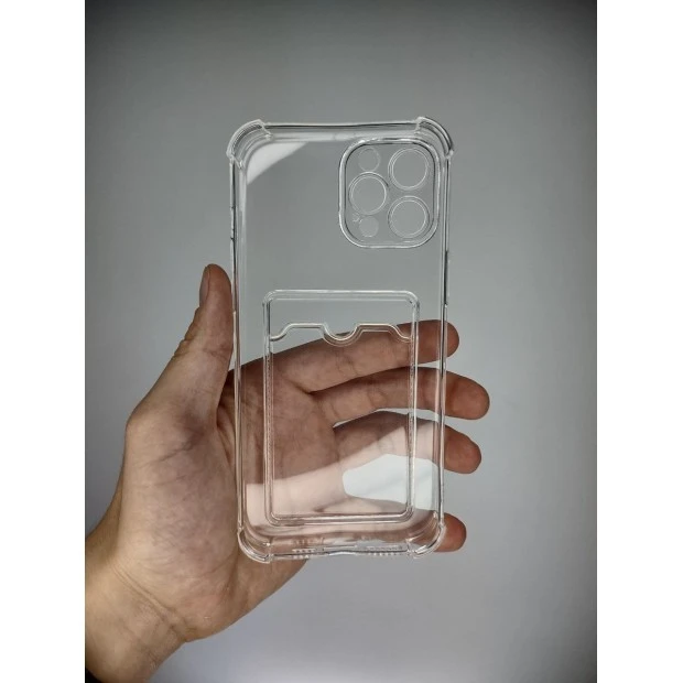 Силіконовий чохол-карток Apple iPhone 12 Pro Max (прозорий)