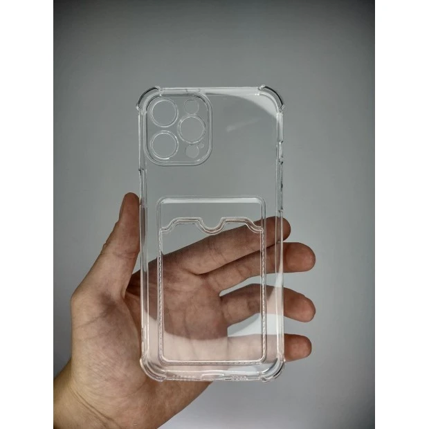 Силіконовий чохол-карток Apple iPhone 12 Pro Max (прозорий)