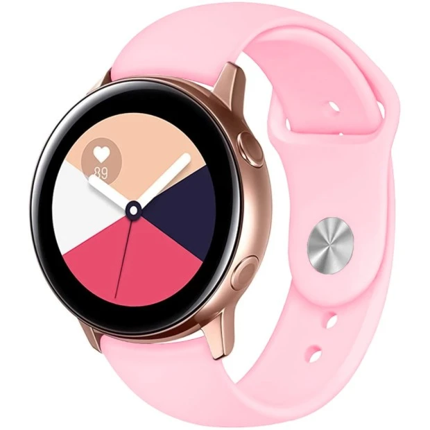 Силіконовий ремінець для SmartWatch Samsung Gear 3 22мм, світло-рожевий.