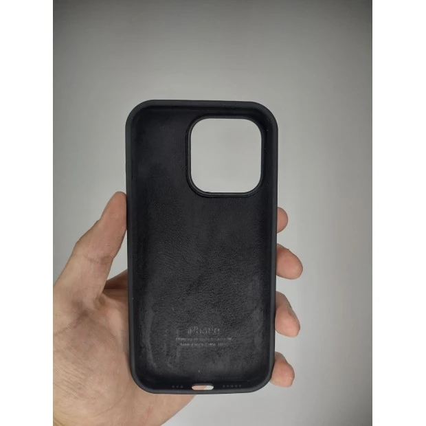 Силикон Original Round Case Apple iPhone 14 Pro (07) Black