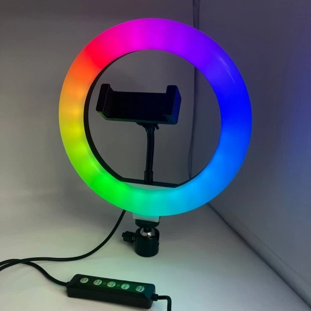 Набір для зйомки LED-лампа RGB200 (20 cm) (Чорний) (Уцінка) (2 Категорія)