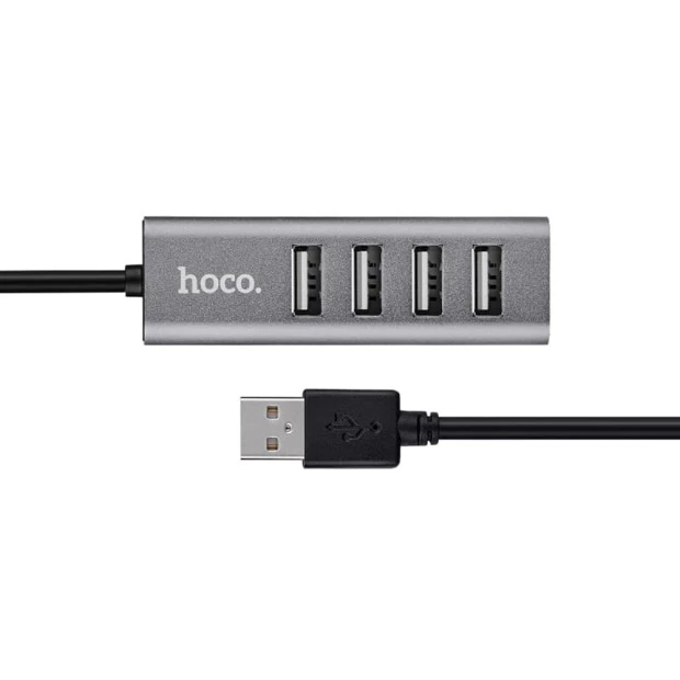 Переходник USB HUB Hoco HB1 (4 порта) (Чёрный)