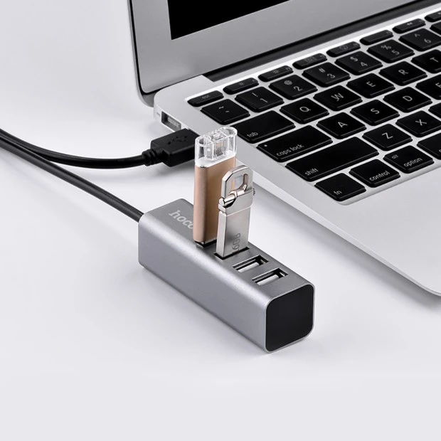 Переходник USB HUB Hoco HB1 (4 порта) (Чёрный)