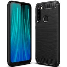 Силиконовый чехол Polished Carbon Xiaomi Redmi Note 8 (Черный)