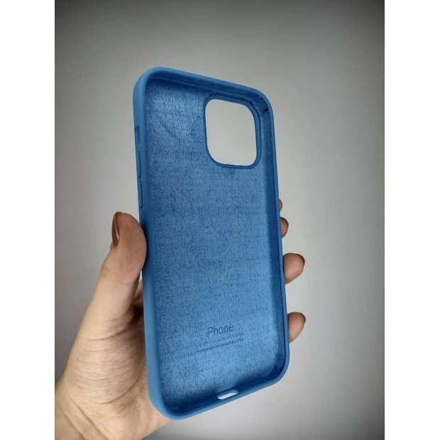 Силіконовий оригінальний чохол для Apple iPhone 13 Pro Max (45) Denim Blue