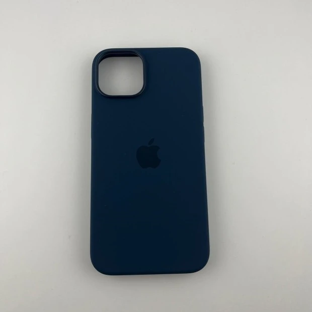 Чохол силіконовий з MagSafe для Apple iPhone 14 (штормовий синій)