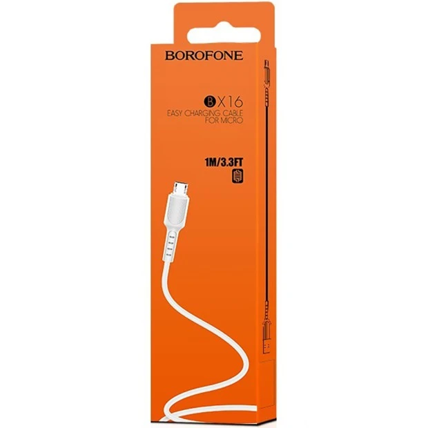 USB-кабель Borofone BX16 (MicroUSB) (Белый)